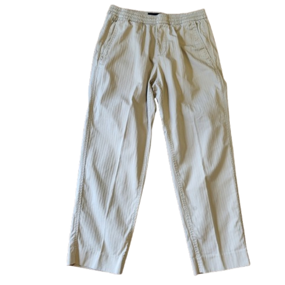 Abercrombie‎ & Fitch Pull On Khaki Pants Striped Cotton Women's Size Small